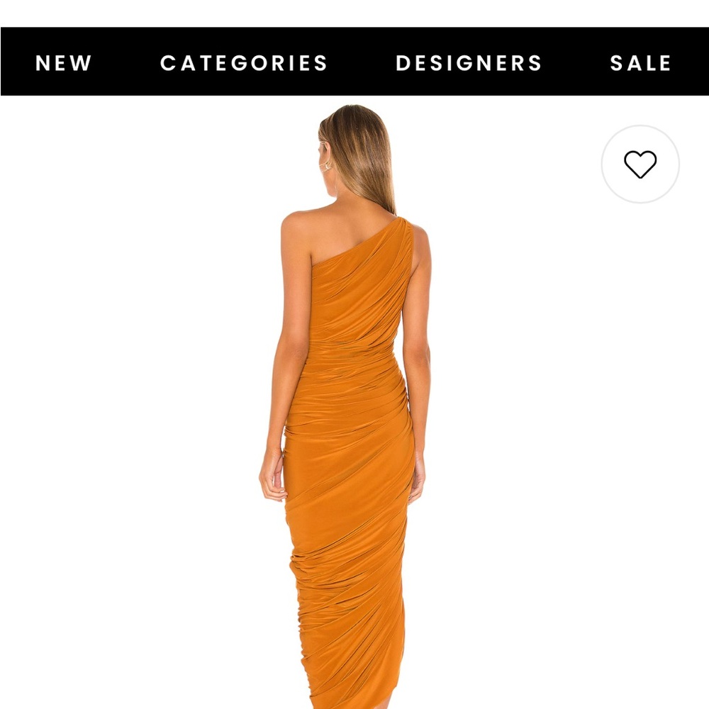 Norma Kamali bronze dress